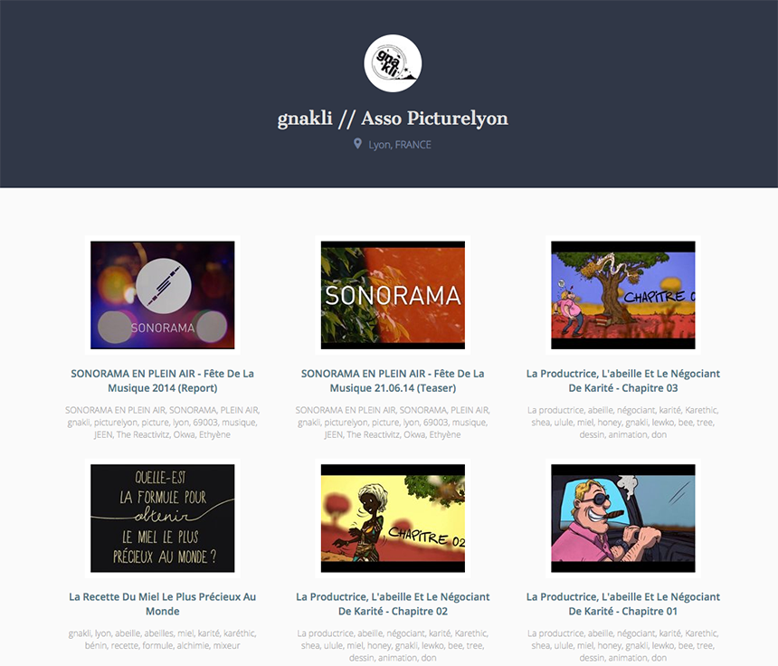 Vimeo Portfolio Page